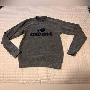 Social Goods Heather Gray Women's Reversible 'I Love Moms' EMC Sweatshirt/Small